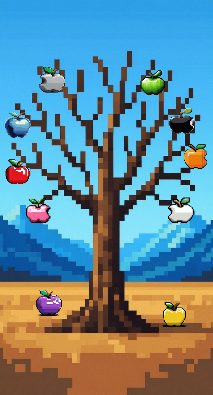 Family Tree 8bit (10 Stems) scrapbook template preview