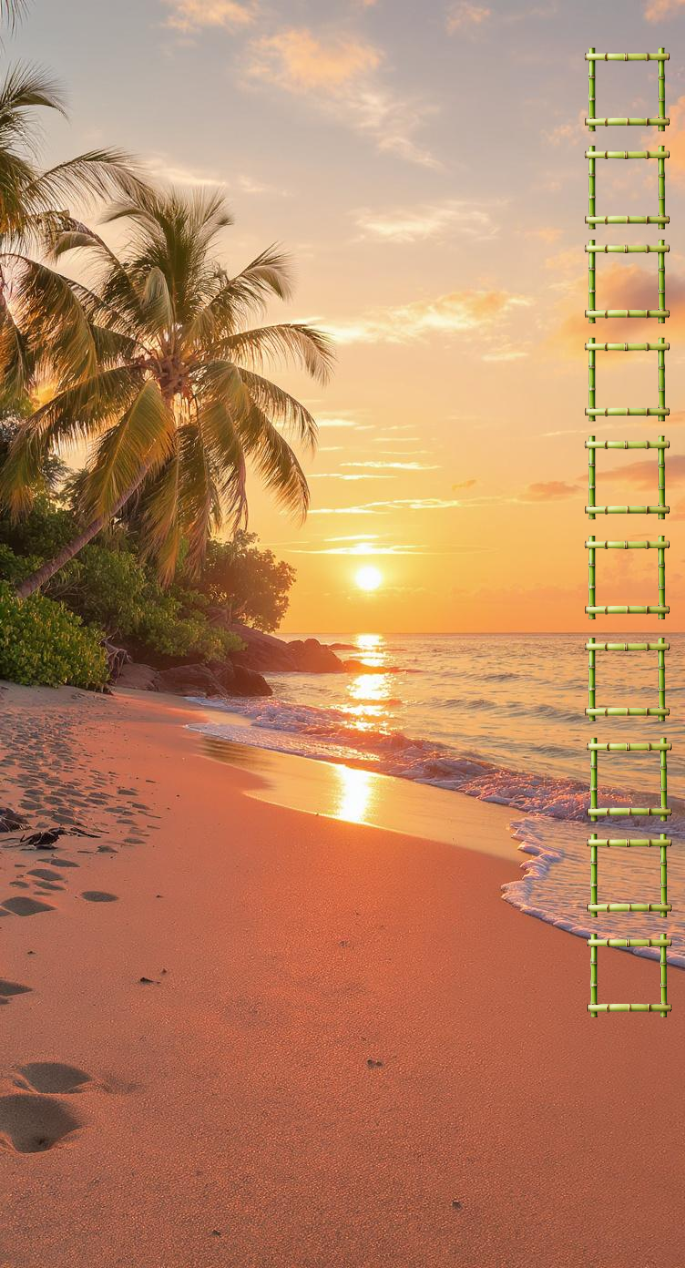 Beach (10 Stems) scrapbook template preview