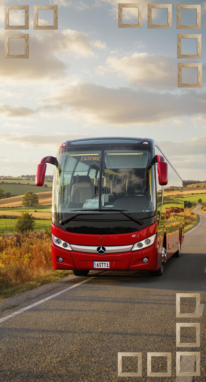 Coach Trip (13 Stems) scrapbook template preview