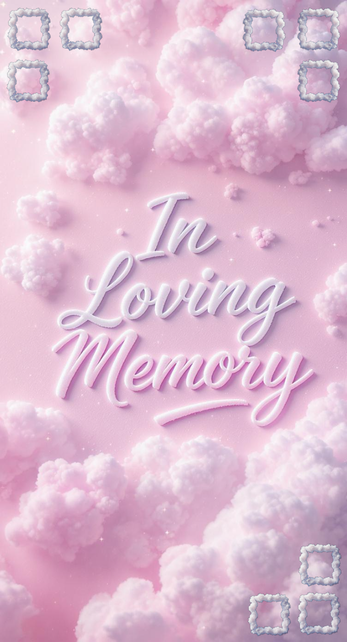 In Loving Memory (9 Stems) scrapbook template preview