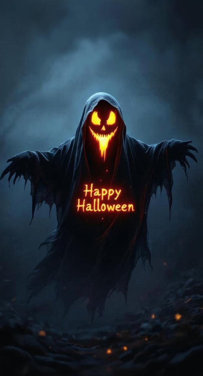 Halloween Card scrapbook template preview