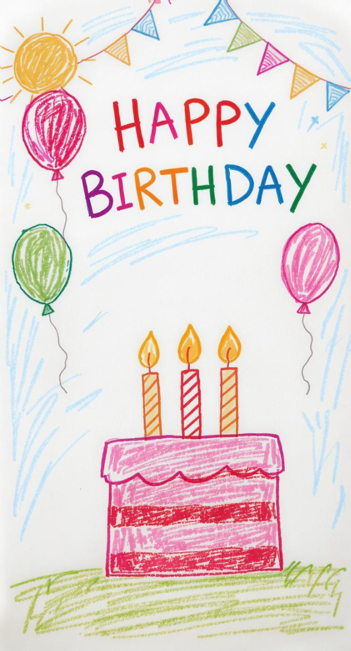 Birthday Card scrapbook template preview